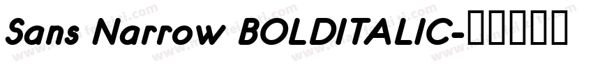Sans Narrow BOLDITALIC字体转换